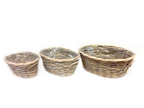 Pflanzkorb Oval 3er Set 7660 ca35x28x12 cm Pflanzkorb Oval 3er Set 7660 ca35x28x12 cm