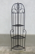 Eckregal schwarz 566504 36x36x165 cm Eckregal schwarz 566504 36x36x165 cm