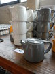 28 Stk.Stump Teapot grau-weiß-mandarin 28 Stk.Stump Teapot grau-weiß-mandarin