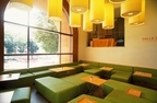 Komplette Sommerlounge, grün - organe, mit Tischen Komplette Sommerlounge, grün - organe, mit Tischen