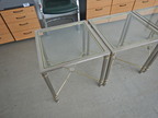 Beistelltisch mit Glasplatte, ca. 54x54cm Beistelltisch mit Glasplatte, ca. 54x54cm