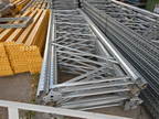 ca.24.30 lfm SCHWERLASTREGALE verzinkt 10 Stück Steher mit ca.400x100 cm und 32 Stück Einhängebalken 270 cm = 81 Europalettenplätze ca.24.30 lfm SCHWERLASTREGALE verzinkt 10 Stück Steher mit ca.400x100 cm und 32 Stück Einhängebalken 270 cm = 81 Europalettenplätze