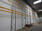 SCHWERLAST-,PALETTENREGAL 12 Stück Steher mit ca. 5.50 m x 1 m , 32 Stück Einhängebalken 2.70 m , 12 Stück Einhängebalken mit 1.80 m = 60 Palettenplätze SCHWERLAST-,PALETTENREGAL 12 Stück Steher mit ca. 5.50 m x 1 m , 32 Stück Einhängebalken 2.70 m , 12 Stück Einhängebalken mit 1.80 m = 60 Palettenplätze