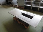 Edelstahl-Arbeitsplatte mit Bain Marie ca. 207x73 cm ( 57x70x20 cm B/M-Bereich) Edelstahl-Arbeitsplatte mit Bain Marie ca. 207x73 cm ( 57x70x20 cm B/M-Bereich)