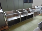 4 Stück Edelstahl-Küchenmodule 2 Stk.80 cm,1x60 cm , 1 x110 cm 4 Stück Edelstahl-Küchenmodule 2 Stk.80 cm,1x60 cm , 1 x110 cm