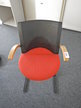 6 Stk. Besprechungsstühle, Stoff, schwarz-rot 6 Stk. Besprechungsstühle, Stoff, schwarz-rot