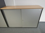 Aktenschrank, grau-buche, 160x43x110cm Aktenschrank, grau-buche, 160x43x110cm