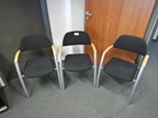 3 Stk. Besprechungsstühle, schwarz, Stoff 3 Stk. Besprechungsstühle, schwarz, Stoff