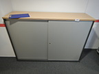 Aktenschrank, grau-buche, 160x43x110cm, ohne Schloss Aktenschrank, grau-buche, 160x43x110cm, ohne Schloss