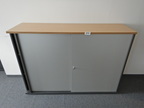 Aktenschrank, grau-buche, 160x43x110cm Aktenschrank, grau-buche, 160x43x110cm