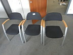 3 Stk. Besprechungsstühle, schwarz 3 Stk. Besprechungsstühle, schwarz