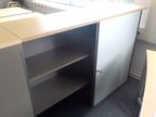 Aktenschrank, grau-buche, 160x43x110cm Aktenschrank, grau-buche, 160x43x110cm