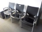 2 Stk. Besprechungsstühle, schwarz, Leder 2 Stk. Besprechungsstühle, schwarz, Leder