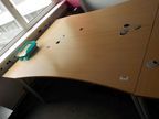 Bene Schreibtisch mit Anbau, buche, 230x90cm Bene Schreibtisch mit Anbau, buche, 230x90cm