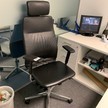 Bürodrehstuhl, schwarz, Leder Bürodrehstuhl, schwarz, Leder