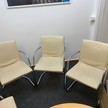 4 Stk. Besucherstühle, Leder, beige 4 Stk. Besucherstühle, Leder, beige