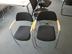 2 Stk. Besucherstühle, Stoff, dunkelgrau 2 Stk. Besucherstühle, Stoff, dunkelgrau