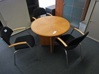 3 Stk. Besucherstühle, Stoff, schwarz 3 Stk. Besucherstühle, Stoff, schwarz