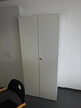 Schrank mit Doppelflügeltüre, 81x45x190cm, hellgrau Schrank mit Doppelflügeltüre, 81x45x190cm, hellgrau