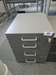 Rollcontainer, grau, 60x57x47cm, 4 Laden, mit Schlüssel Rollcontainer, grau, 60x57x47cm, 4 Laden, mit Schlüssel