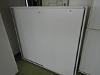 Aktenschrank mit Schiebetüren grau ca. 160x155 cm 4 Ordnerhöhen Aktenschrank mit Schiebetüren grau ca. 160x155 cm 4 Ordnerhöhen