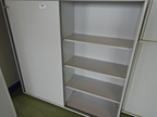Aktenschrank mit Schiebetüren grau ca. 160x155 cm 4 Ordnerhöhen Aktenschrank mit Schiebetüren grau ca. 160x155 cm 4 Ordnerhöhen