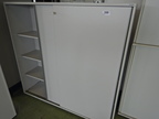 Aktenschrank mit Schiebetüren grau ca. 160x155 cm 4 Ordnerhöhen Aktenschrank mit Schiebetüren grau ca. 160x155 cm 4 Ordnerhöhen