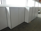 Aktenschrank mit Schiebetüren grau ca. 160x155 cm 4 Ordnerhöhen Aktenschrank mit Schiebetüren grau ca. 160x155 cm 4 Ordnerhöhen