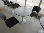 BENE Besprechungstischgruppe 80 cm Durchmesser mit 2 Stück Stühlen BENE Besprechungstischgruppe 80 cm Durchmesser mit 2 Stück Stühlen