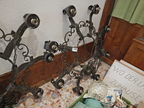 Handgeschmiedeter, massiver Deckenluster, 8 flammig Handgeschmiedeter, massiver Deckenluster, 8 flammig