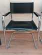Besucherstuhl, schwarz, Leder / Stahl Besucherstuhl, schwarz, Leder / Stahl