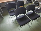 4 Stk. Besprechungsstühle, Stoff, schwarz 4 Stk. Besprechungsstühle, Stoff, schwarz