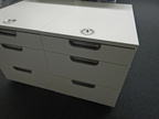 Rollcontainer mit Auszugsladen ca. 41x51x71 cm weiss Rollcontainer mit Auszugsladen ca. 41x51x71 cm weiss