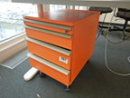 Rollcontainer, orange, 4 Laden Rollcontainer, orange, 4 Laden