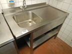 Edelstahlspüle, ca. 110x90x70cm Edelstahlspüle, ca. 110x90x70cm
