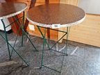 2 Stk. Stehtische, klappbar, DM 70cm, Höhe 110cm 2 Stk. Stehtische, klappbar, DM 70cm, Höhe 110cm