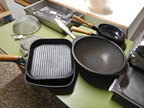 6 Stück Pfannen sowie ein WOK Pfanne 6 Stück Pfannen sowie ein WOK Pfanne