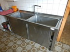 Doppelspüle mit Schibetürmodulunterbau ca.160/60 cm ( Spülbecken je 70/45/30 cm) Doppelspüle mit Schibetürmodulunterbau ca.160/60 cm ( Spülbecken je 70/45/30 cm)
