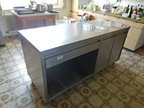Edelstahl-Wärmeschrank mit Panierlade ca. 174/74/86 cm Edelstahl-Wärmeschrank mit Panierlade ca. 174/74/86 cm