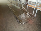 Edelstahl Arbeitsmodul ca. 205x73x30cm mit Bain Marie Edelstahl Arbeitsmodul ca. 205x73x30cm mit Bain Marie