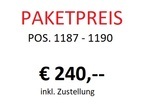 Paketpreis Pos. 1187 - 1190 ( inklusive Zustellung ) Paketpreis Pos. 1187 - 1190 ( inklusive Zustellung )