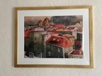 Bild Aquarell inkl. Gold/Glasrahmen Bild Aquarell inkl. Gold/Glasrahmen