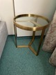 Nachttisch gold/Glas Nachttisch gold/Glas