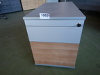4 Stück Bürocontainer  silber/Holz ca. 80/43/57 cm neuwertig