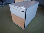 4  Stück Bürocontainer  silber/Holz ca. 80/43/57 cm neuwertig