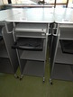 BENE Rollcontainer - Rolladenschrank mit Rollen, dunkelgrau/hellgrau mit Büroauszugslade ,55/55/110 cm