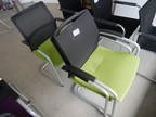 3 Stück SEDUS Besucherstühle UP 233 grün/schwarz
