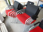 12 Stück SEDUS Besucherstühle UP 233 rot/schwarz , stapelbar