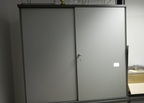Aktenschrank mit Schiebetüren 120x44x110 cm 3 Orderhöhen Aktenschrank mit Schiebetüren 120x44x110 cm 3 Orderhöhen