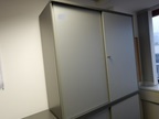 Aktenschrank mit Schiebetüren 120x44x110 cm 3 Orderhöhen Aktenschrank mit Schiebetüren 120x44x110 cm 3 Orderhöhen